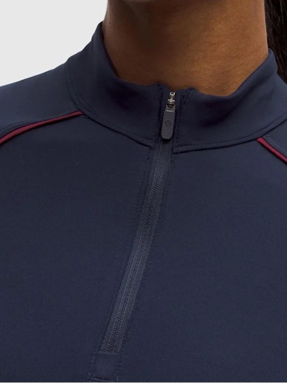 NWT Lululemon Wunder Train Cropped Long-Sleeve Half Zip True Navy Size 10 - Picture 4 of 8